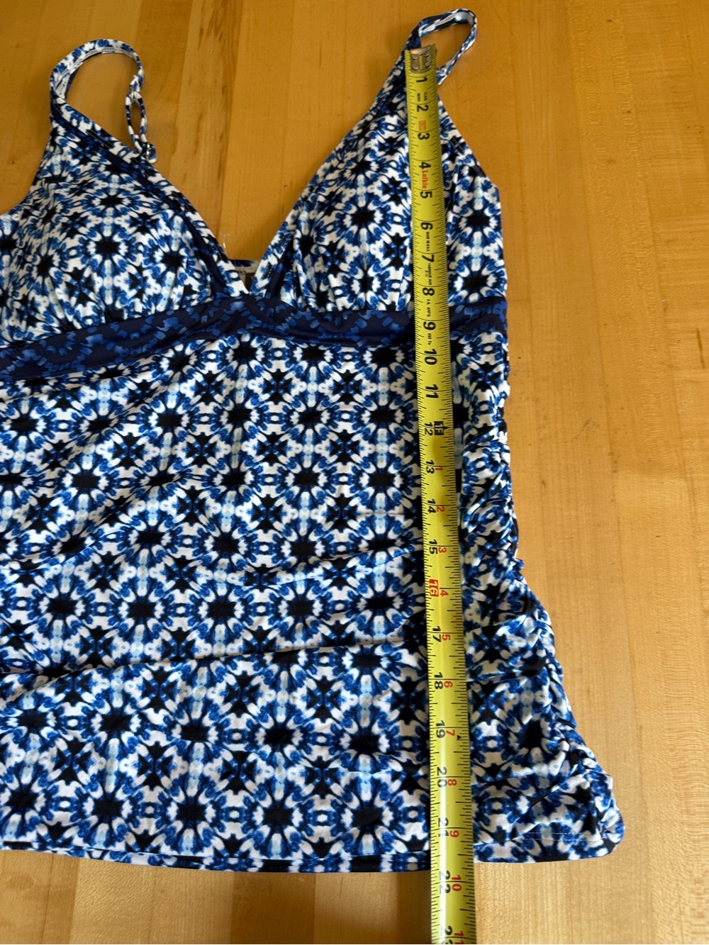 Tommy Bahama ☀️🌊IslandSculpt™ Cowrie Tankini Navy Blue White Size Large *NEW - Picture 8 of 9
